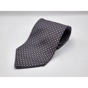 J. Crew Men's Tie 100% Silk Blue / Brown Plaid ~ Width ~ 3.75 " Length ~ 57"